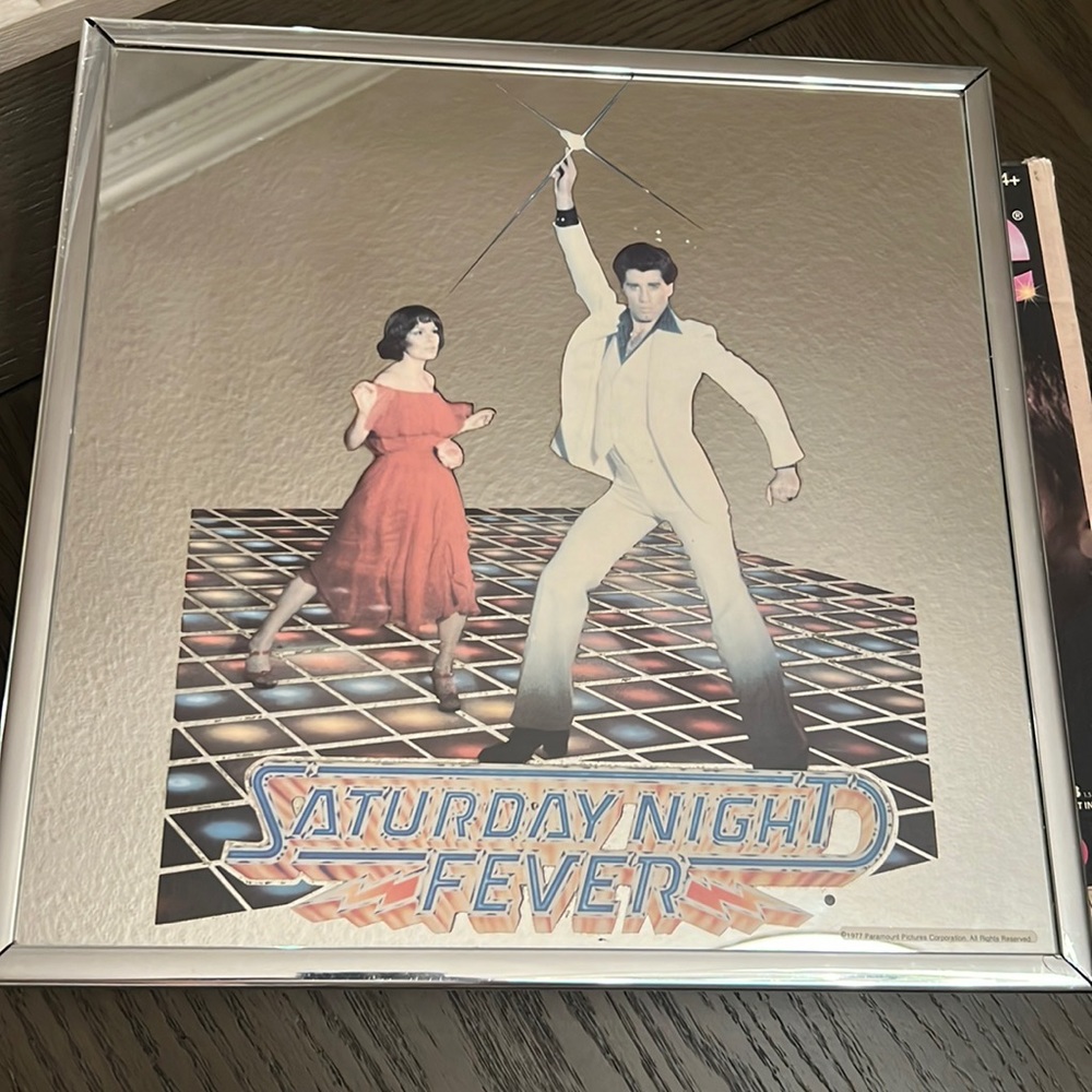 Saturday night fever 1977 vintage mirror